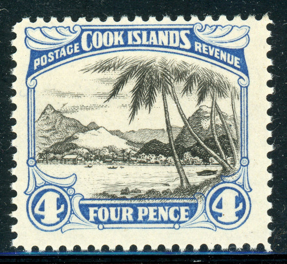 COOK ISLANDS MH: Scott #88a 4p Avarua Harbor Palms PERF 13 #2 CV$32+