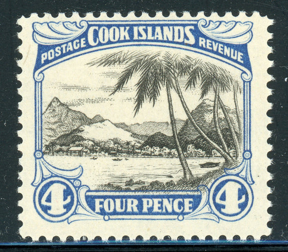 COOK ISLANDS MH: Scott #88a 4p Avarua Harbor Palms PERF 13 #3 CV$32+