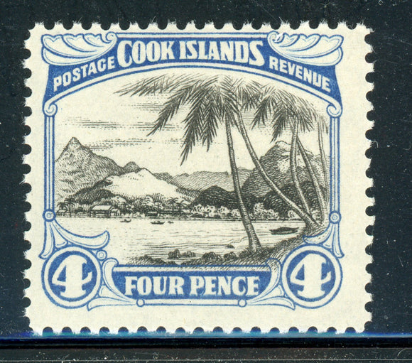 COOK ISLANDS MNH: Scott #88a 4p Avarua Harbor Palms PERF 13 #5 CV$32+