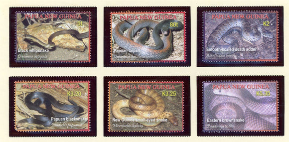 Papua New Guinea Scott #1229-1234 MNH Snakes FAUNA Reptiles CV$11+ 427188