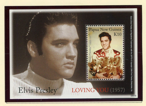 Papua New Guinea Scott #1240 MNH S/S Elvis Presley Entertainer CV$8+ 427190