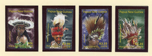 Papua New Guinea Scott #1319-1322 MNH Native Headdresses Culture CV$9+ 427206
