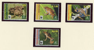 Papua New Guinea Scott #1362-1365 MNH World Wildlife Fund Frogs CV$10+ 427213
