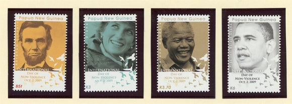 Papua New Guinea Scott #1401-1404 MNH Obama Lincoln Diana Mandela CV$10+ 427216