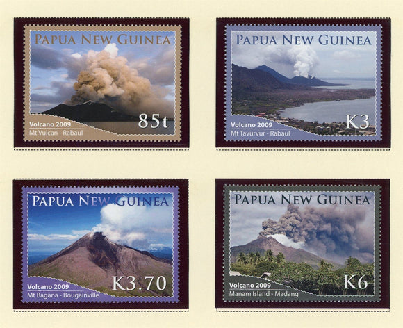 Papua New Guinea Scott #1407-1410 MNH Volcanoes CV$10+ 427221