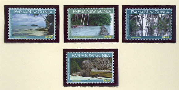 Papua New Guinea Scott #1443-1446 MNH Carteret Atoll Nature Scenes CV$11+ 427227