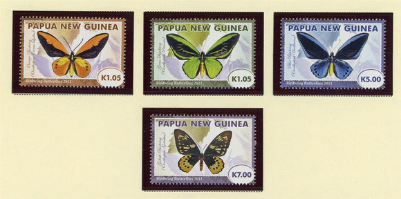 Papua New Guinea Scott #1545-1548 MNH Butterflies Insects FAUNA CV$12+ 427247