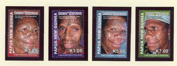 Papua New Guinea Scott #1568-1571 MNH Tattoos Culture CV$13+ 427248