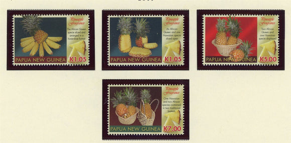 Papua New Guinea Scott #1550-1553 MNH Pineapples FLORA CV$12+ 427249
