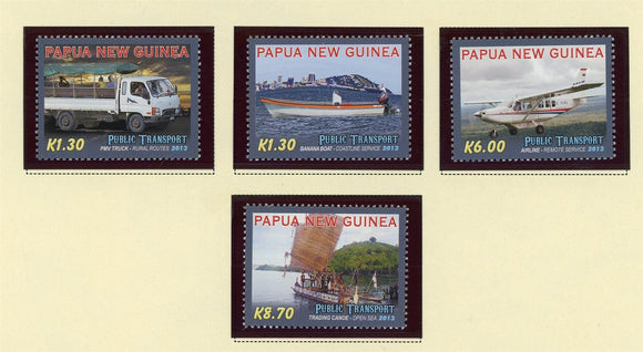 Papua New Guinea Scott #1667-1670 MNH Public Transport Boats Plane CV$17+ 427266