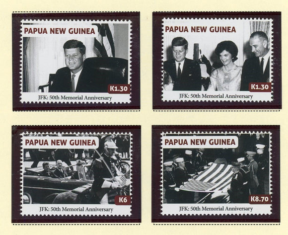 Papua New Guinea Scott #1679-1682 MNH Pres. John F. Kennedy JFK CV$16+ 427268