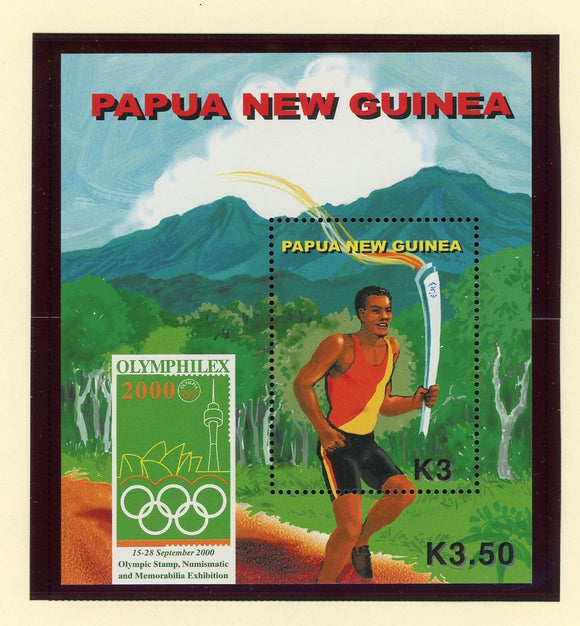 Papua New Guinea Scott #996 MNH S/S OLYMPHILEX 2000 Sydney CV$4+ 427293