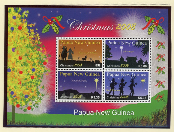 Papua New Guinea Scott #1354 MNH SHEET of 4 Christmas 2008 CV$9+ 427345
