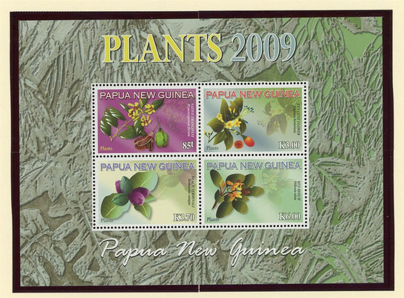 Papua New Guinea Scott #1360 MNH SHEET of 4 Plants FLORA CV$9+ 427347