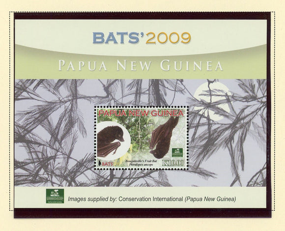 Papua New Guinea Scott #1400 MNH S/S 4 Bats FAUNA CV$7+ 427360