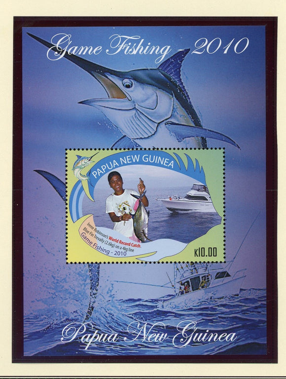 Papua New Guinea Scott #1473 MNH S/S Sport Fishing CV$7+ 427383