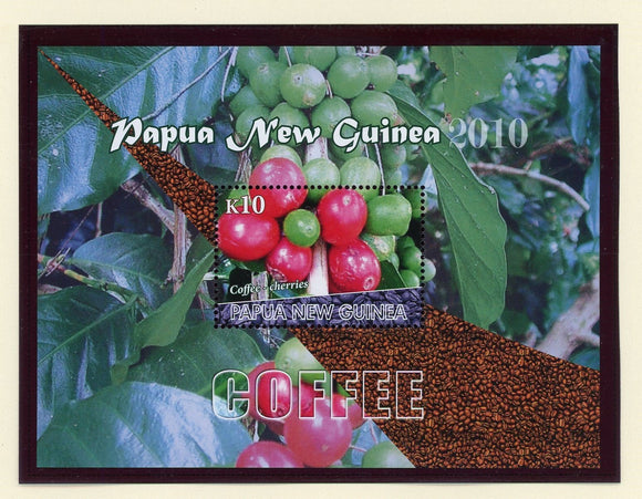 Papua New Guinea Scott #1479 MNH S/S Coffee FLORA CV$7+ 427385
