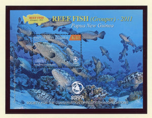 Papua New Guinea Scott #1538 MNH S/S Reef Fish FAUNA CV$8+ 427404