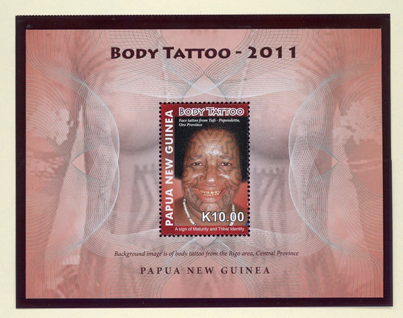 Papua New Guinea Scott #1573 MNH S/S Body Tattoos CV$9+ 427413