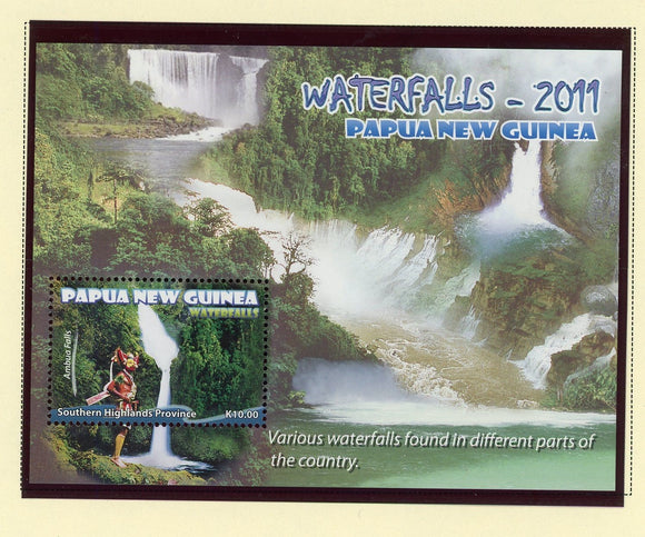 Papua New Guinea Scott #1585 MNH S/S Waterfalls CV$6+ 427417