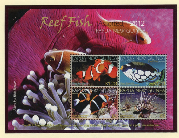 Papua New Guinea Scott #1608 MNH SHEET of 4 Reef Fish FAUNA CV$15+ 427424