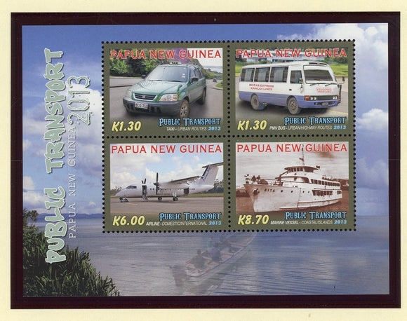 Papua New Guinea Scott #1671 MNH SHEET of 4 Transport CV$17+ 427444