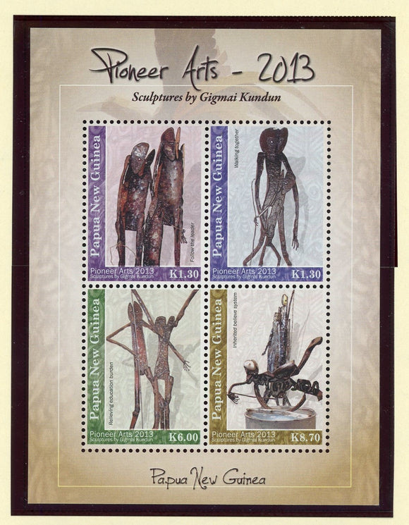 Papua New Guinea Scott #1677 MNH SHEET Sculptures by Gigmai Kundun CV$16+ 427446