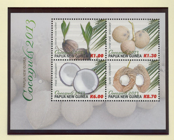 Papua New Guinea Scott #1713 MNH SHEET of 4 Coconuts FLORA CV$14+ 427459