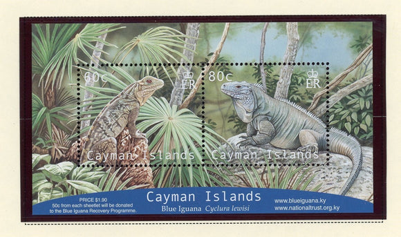 Cayman Islands Scott #922 MNH S/S Blue Iguana FAUNA Reptiles CV$6+ 427471