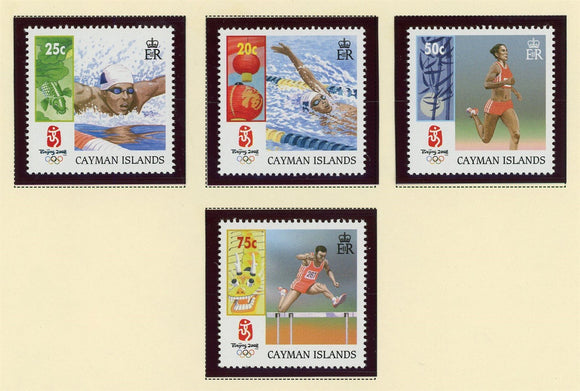 Cayman Islands Scott #1026-1029 MNH Olympics 2008 Beijing Track Swim CV$7 427503