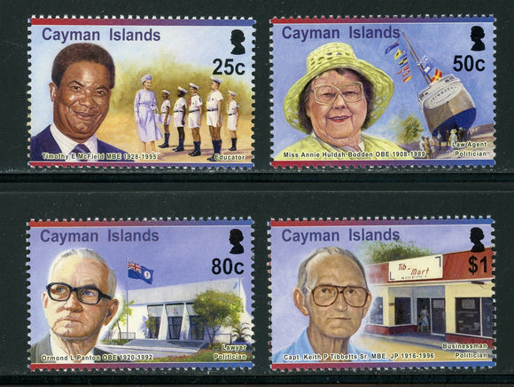 Cayman Islands Scott #1157-1160 MNH Famous Caymanians CV$6+ 427540