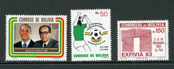 Bolivia Scott #689-691 MNH 1983-'84 Issues CV$4+ 427650