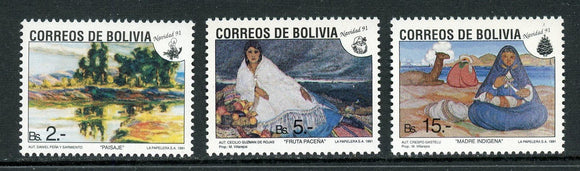Bolivia Scott #839-841 MNH Christmas 1991 Navidad CV$31+ 429935