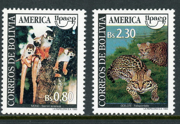 Bolivia Scott #900-901 MH UPAEP America Issue Fauna CV$6+ 429947