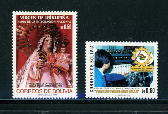 Bolivia Scott #872-873 MNH 1993 Issues CV$2+ 429951