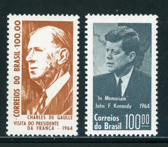 Brazil Scott #986-987 MNH DE Gaulle and JFK $$ 430042