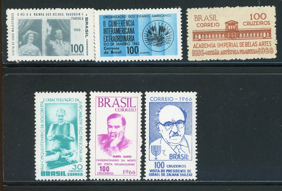Brazil MNH Assortment 1965-'66 Issues $$ See Scan 430048