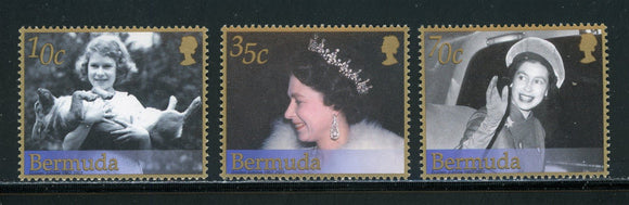 Bermuda Scott #822-824 MNH Reign of Queen Elizabeth QEII ANN CV$4+ 430064