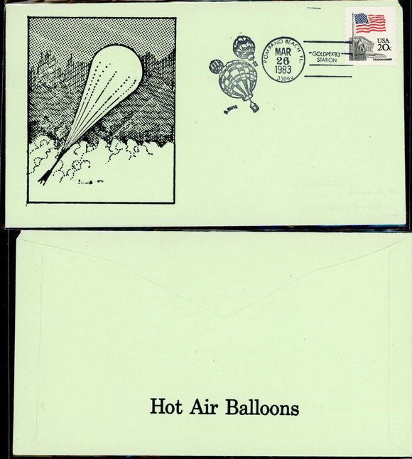 Hot Air Balloon Themed COVER GOLDPEX '83 Pompano Beach FL OS #1 $$ 430066