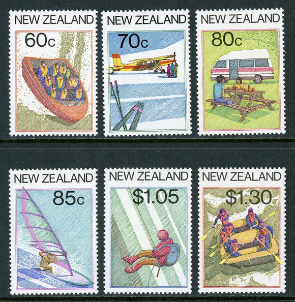 New Zealand Scott #861-866 MH Tourism Boating Camping Nature CV$6+ 430084