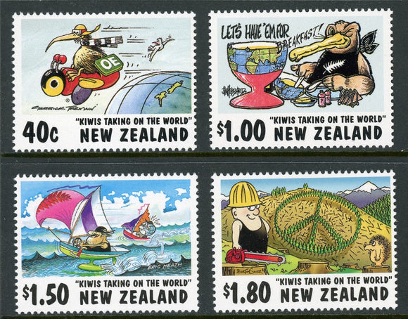 New Zealand Scott #1472-1475 MNH Cartoonists CV$6+ 430091