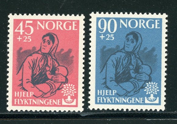 Norway Scott #B64-B65 MNH World Refugee Year WRY Semi Postal CV$17+ 430097