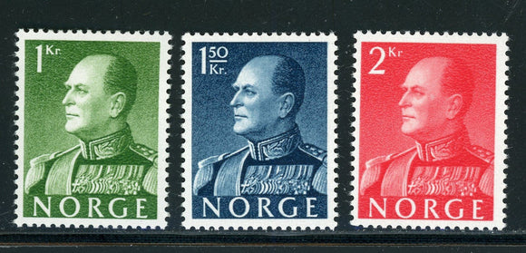 Norway Scott #370-372 MNH King Olav V Royalty CV$9+ 430101