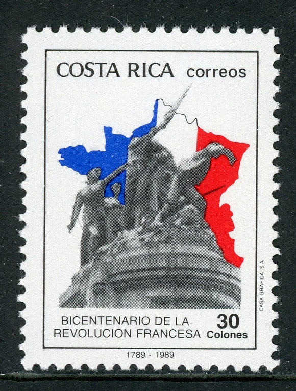 Costa Rica Scott #416 MNH French Revolution Bicentenary $$ 430127