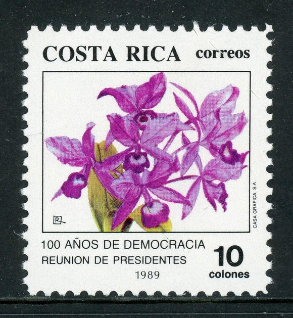 Costa Rica Scott #420 MNH Orchids FLORA Flowers CV$6+ 430128