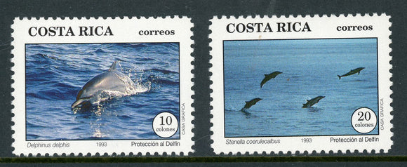 Costa Rica Scott #453-454 MNH Protection of the Dolphin CV$7+ 430145