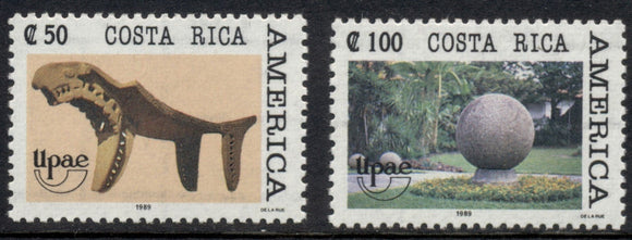 Costa Rica Scott #418-419 MNH America Issue UPAEP Art Statues CV$8+ 430148