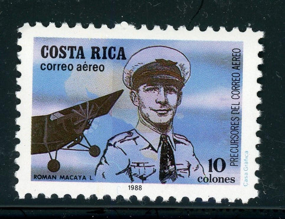 Costa Rica Scott #C915 MNH Roman Lacaya Lahmann Aviator $$ 430165