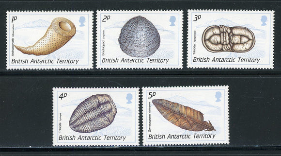 British Antarctic Territory Scott #153-157 MH Fossils FAUNA CV$8+ 430208
