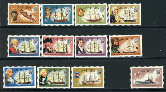 Antigua Scott #241//253 MLH 1970 Definitive Assortment Ships CV$18+ 430216